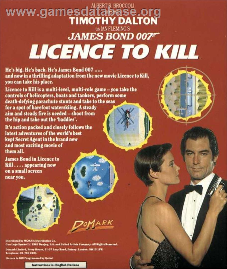 007: Licence to Kill - Commodore Amiga - Artwork - Advert