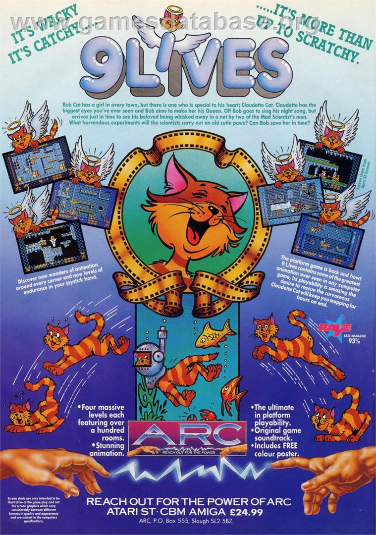9 Lives - Commodore Amiga - Artwork - Advert