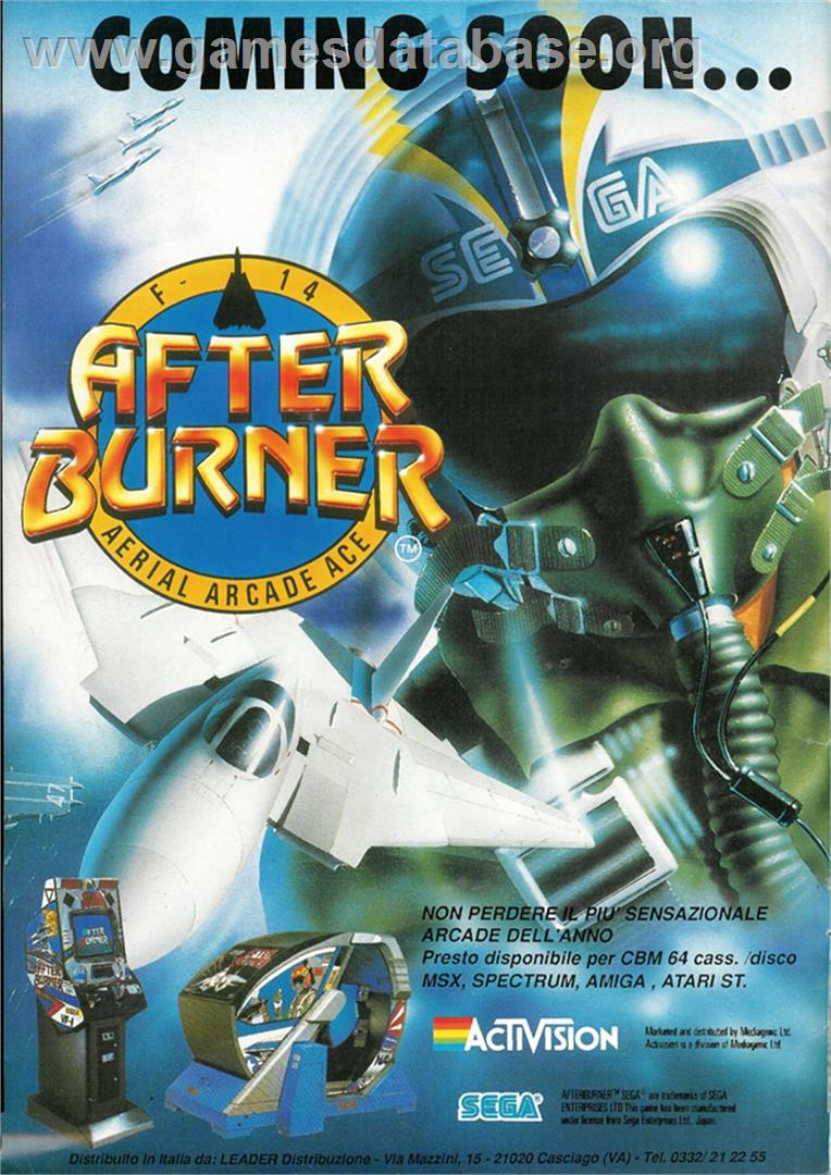 After Burner - Commodore Amiga - Artwork - Advert