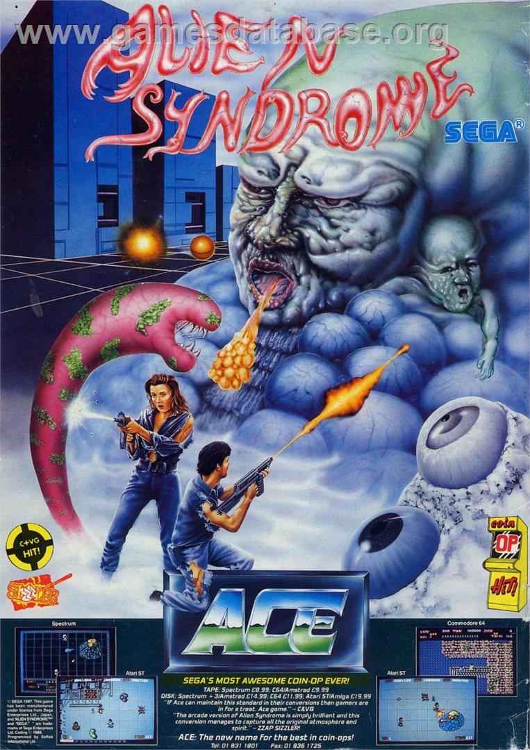 Alien Syndrome - Sega Master System - Artwork - Advert