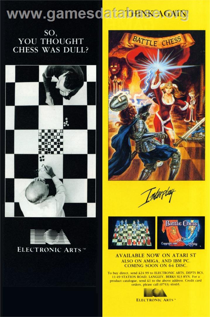 Battle Chess - Apple II - Artwork - Advert