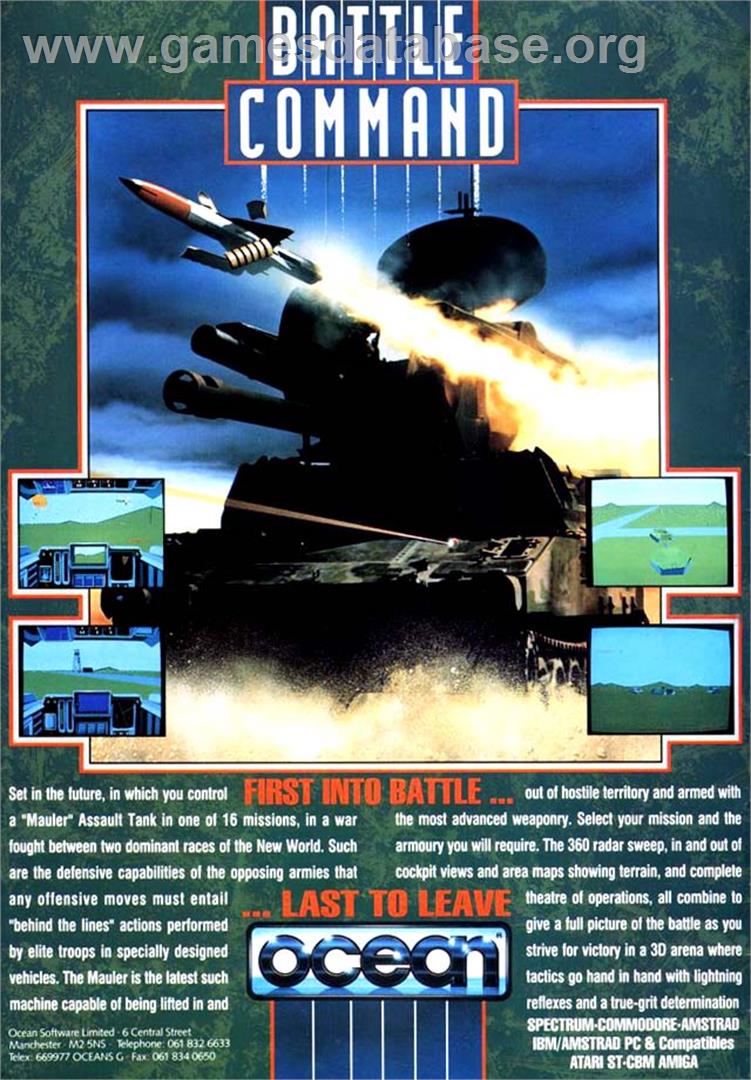 Battle Command - Commodore Amiga - Artwork - Advert