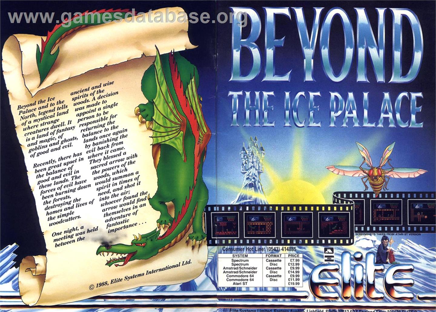Beyond the Ice Palace - Atari ST - Artwork - Advert