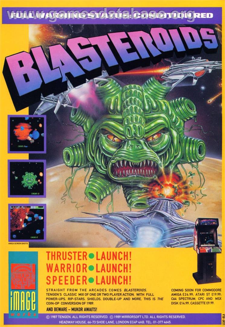 Blasteroids - Atari ST - Artwork - Advert
