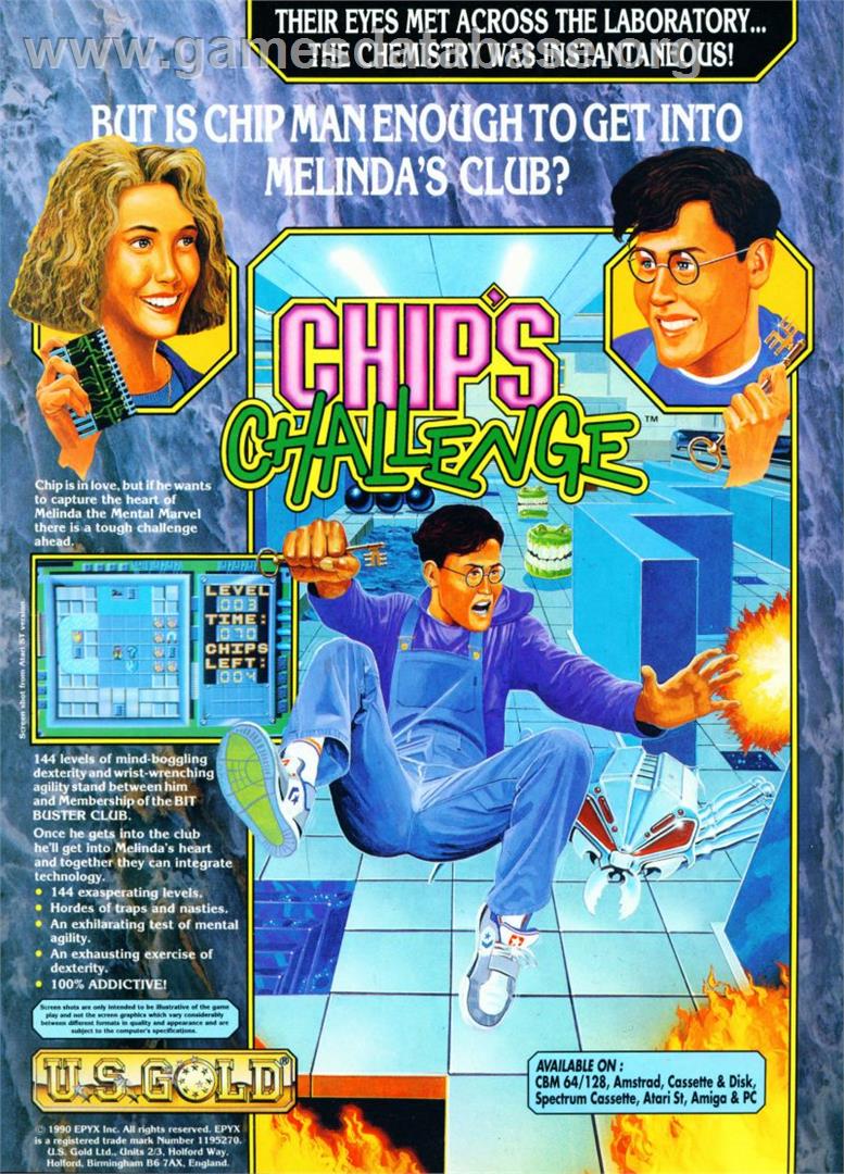 Chip's Challenge - Commodore Amiga - Artwork - Advert