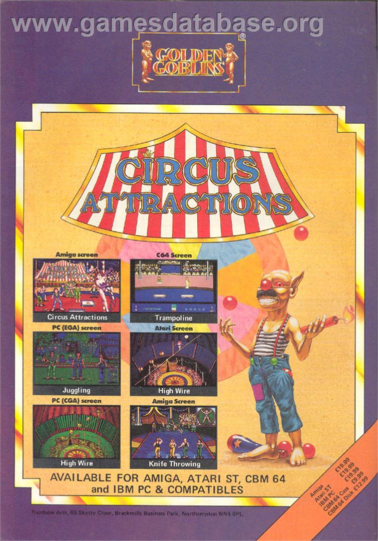 Circus Attractions - Microsoft DOS - Artwork - Advert