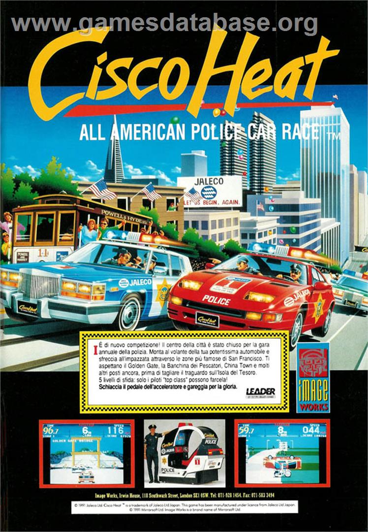 Cisco Heat: All American Police Car Race - Commodore Amiga - Artwork - Advert