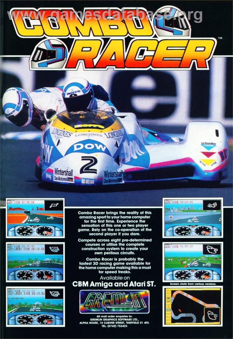 Combo Racer - Commodore Amiga - Artwork - Advert