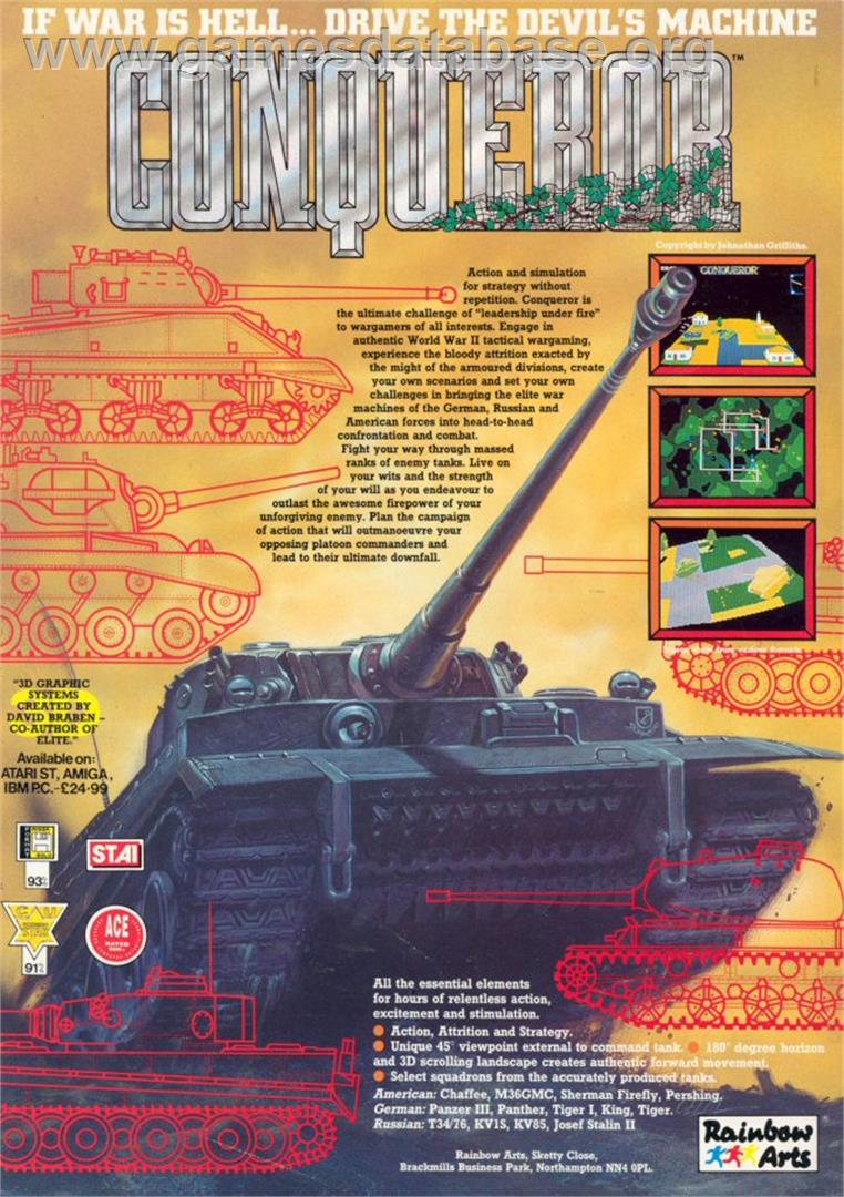 Conqueror - Commodore Amiga - Artwork - Advert