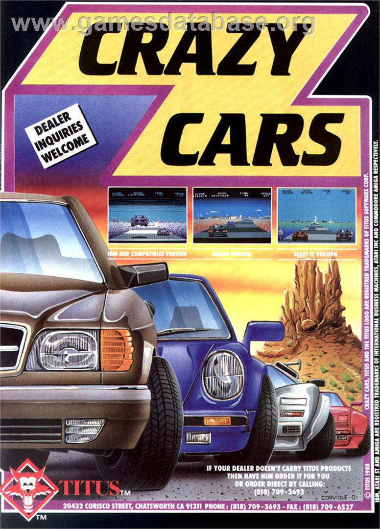 Crazy Cars - Microsoft DOS - Artwork - Advert