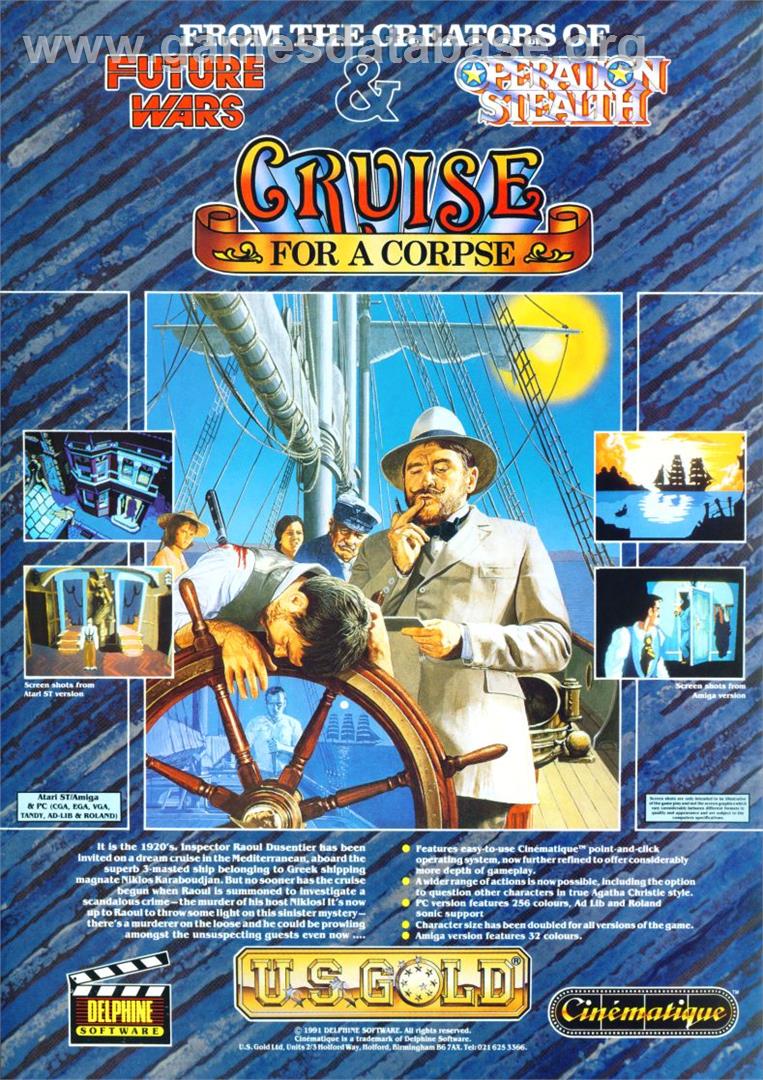 Cruise for a Corpse - Microsoft DOS - Artwork - Advert