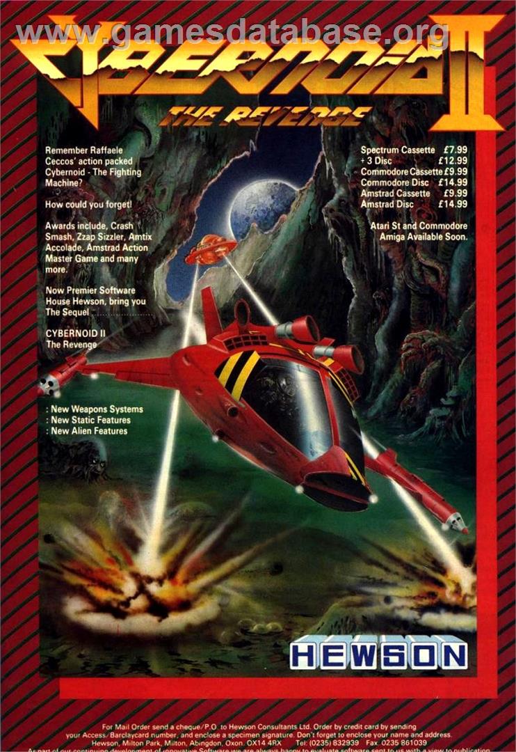 Cybernoid 2: The Revenge - Commodore Amiga - Artwork - Advert