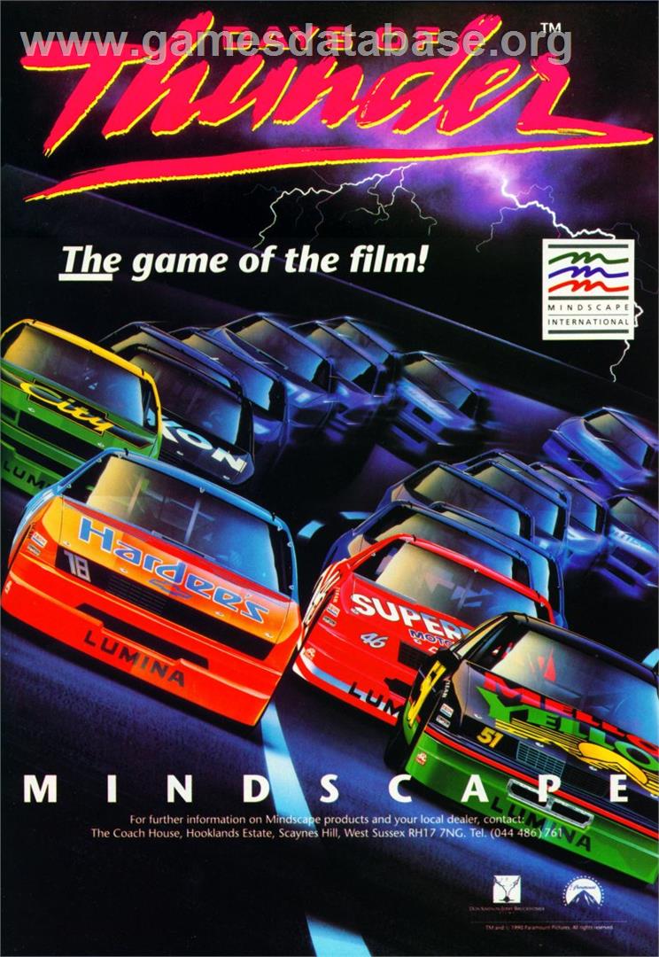 Days of Thunder - Commodore Amiga - Artwork - Advert