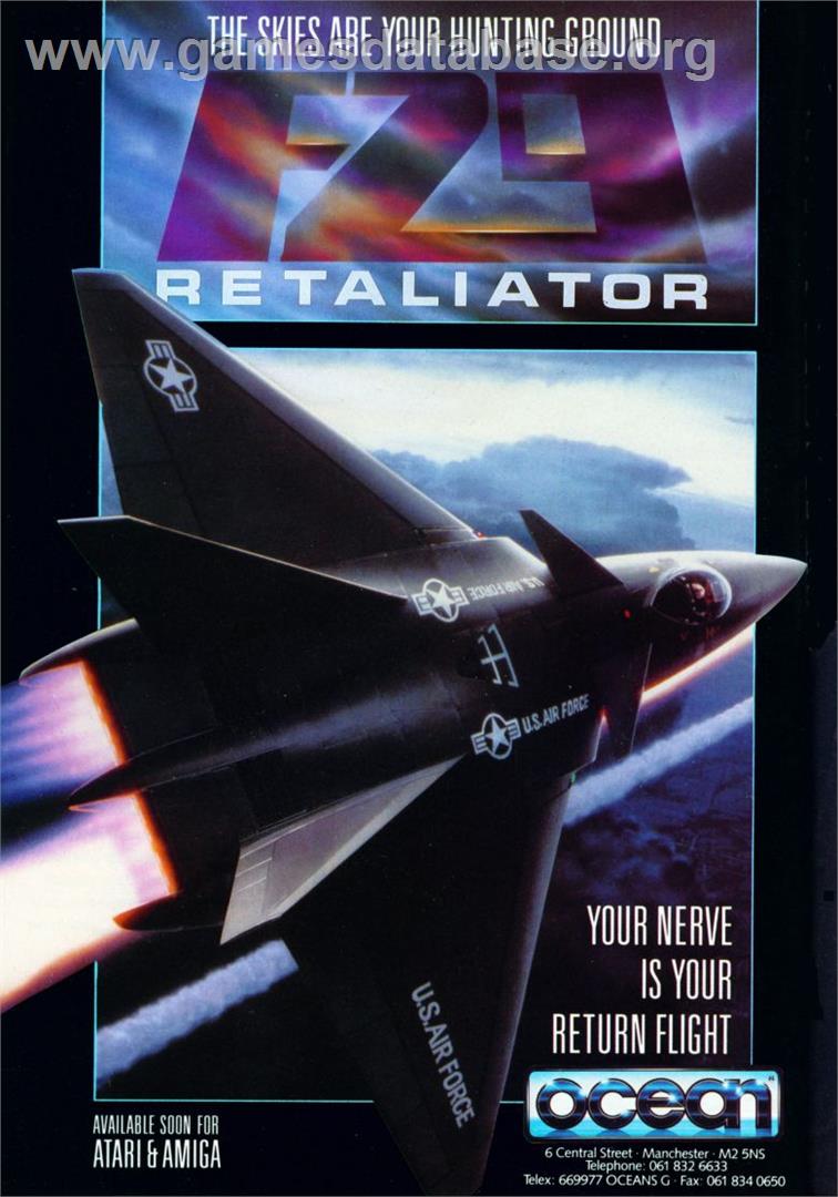 F29 Retaliator - Atari ST - Artwork - Advert