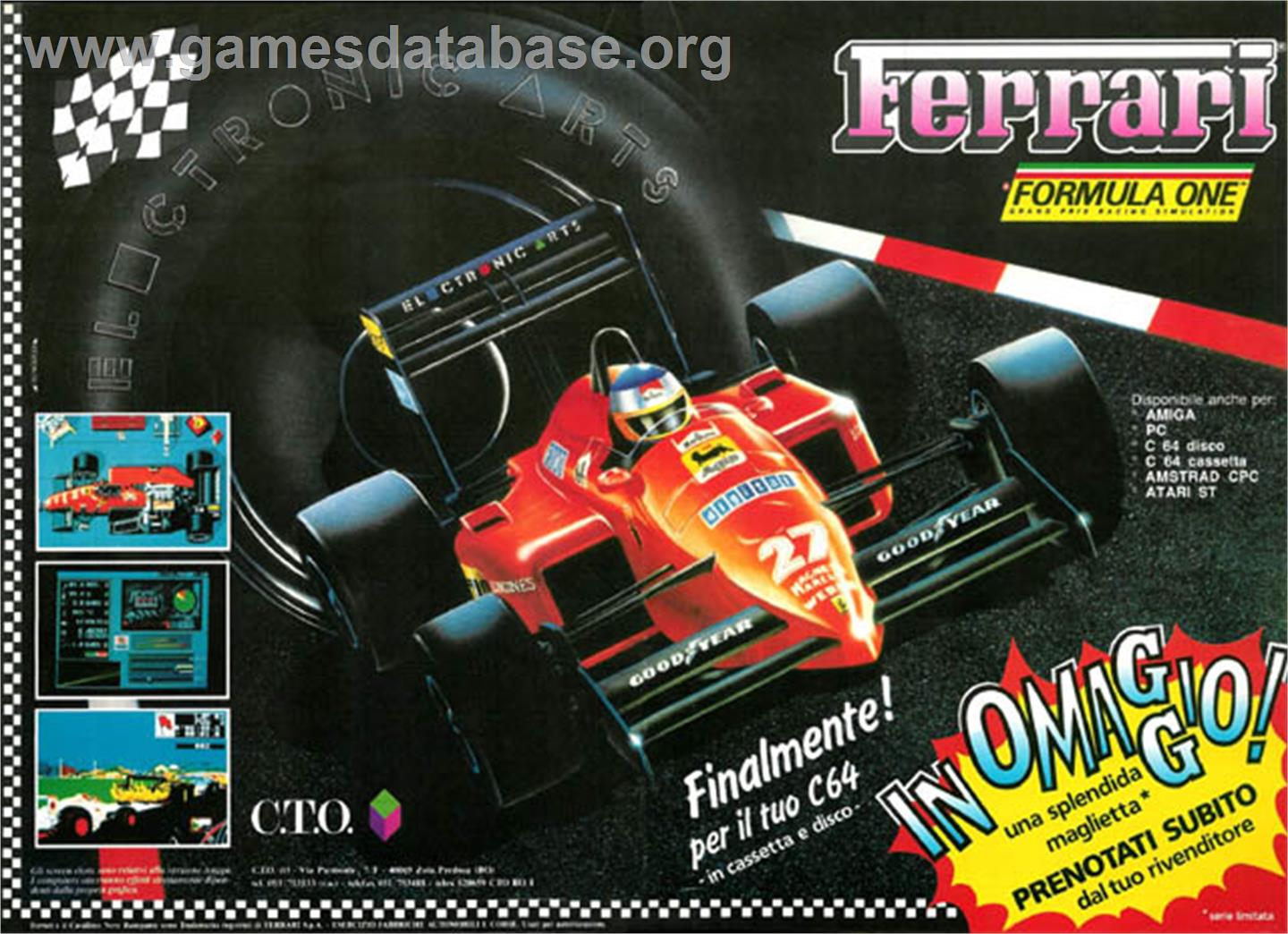 Ferrari Formula One - Commodore Amiga - Artwork - Advert