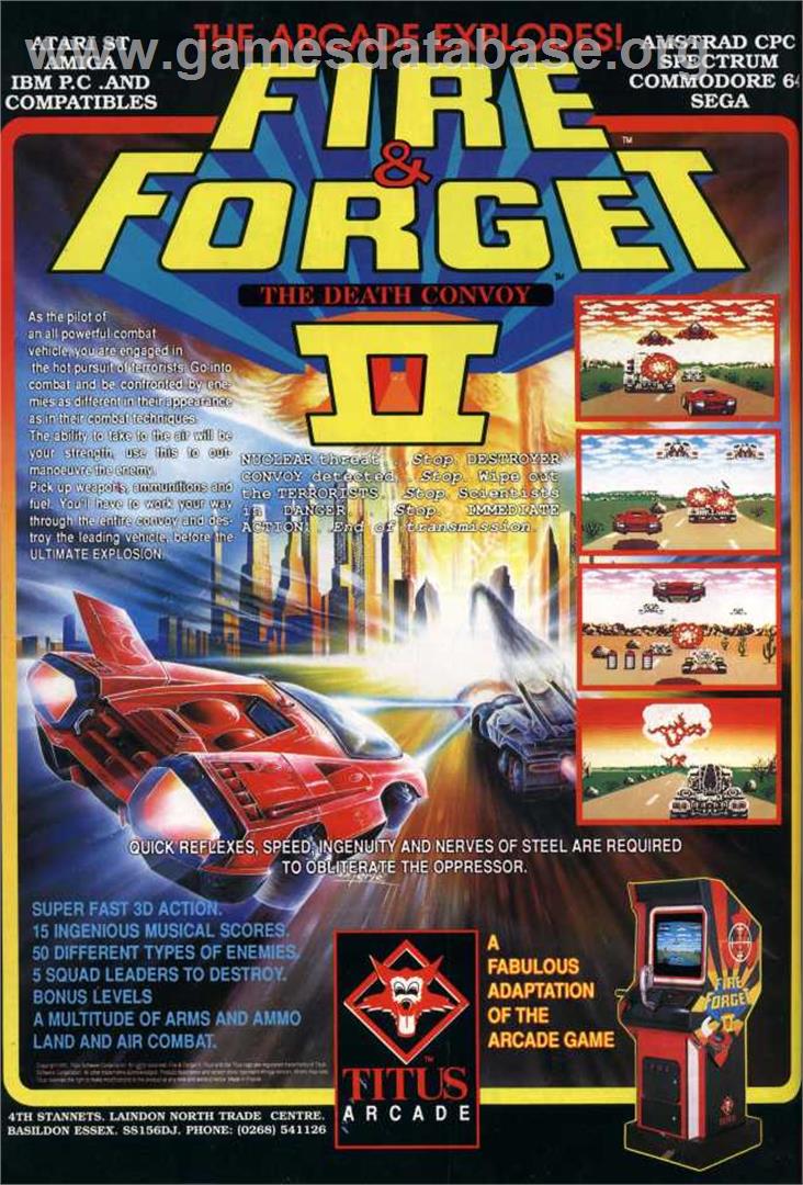 Fire and Forget 2: The Death Convoy - Commodore Amiga - Artwork - Advert