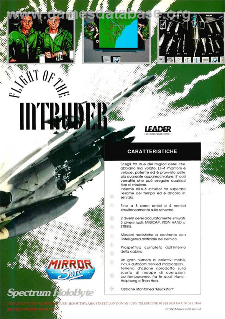 Flight of the Intruder - Commodore Amiga - Artwork - Advert