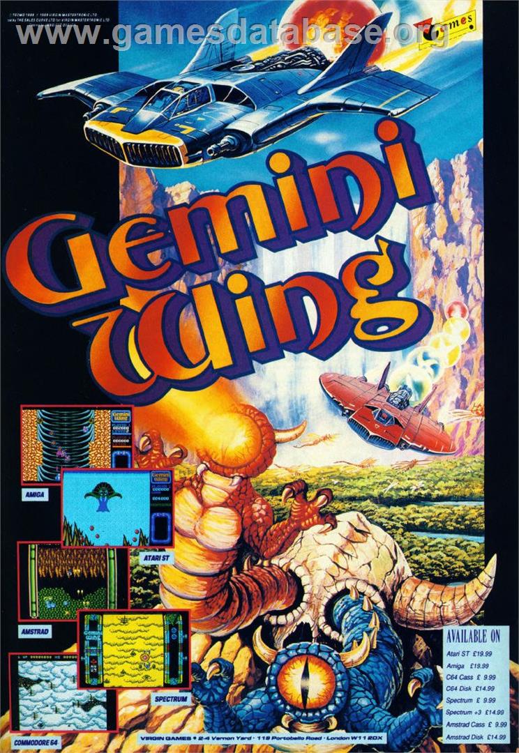 Gemini Wing - Atari ST - Artwork - Advert