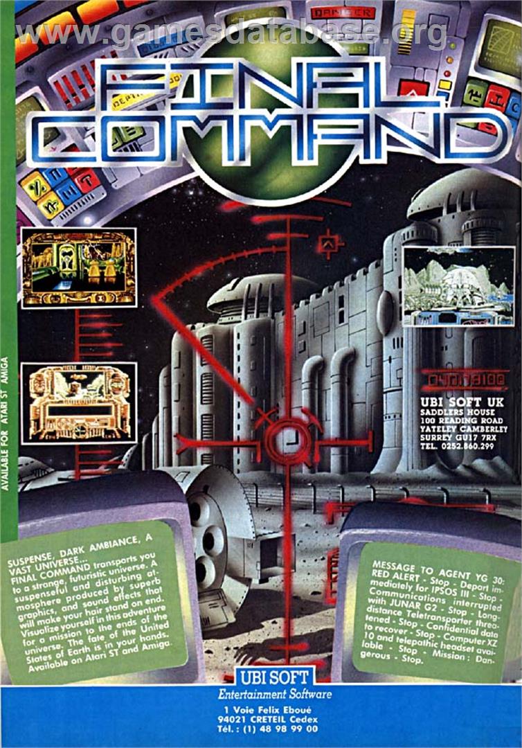 Global Commander - Commodore Amiga - Artwork - Advert