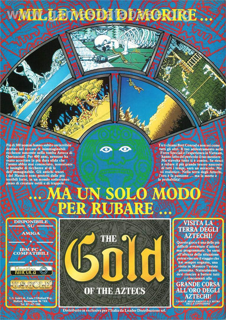 Gold of the Aztecs - Commodore Amiga - Artwork - Advert