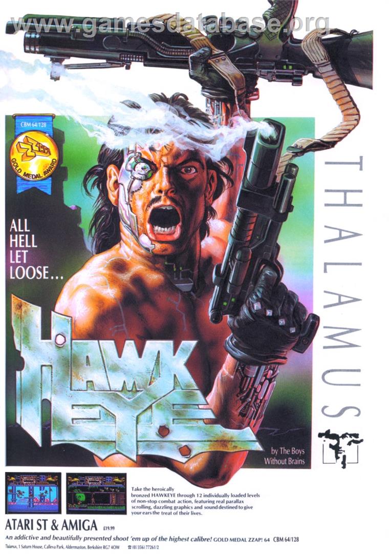 Hawkeye - Commodore Amiga - Artwork - Advert