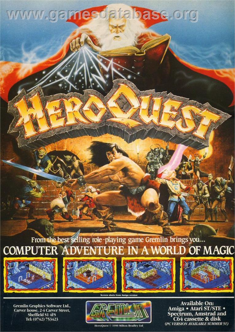 Hero Quest - Commodore Amiga - Artwork - Advert
