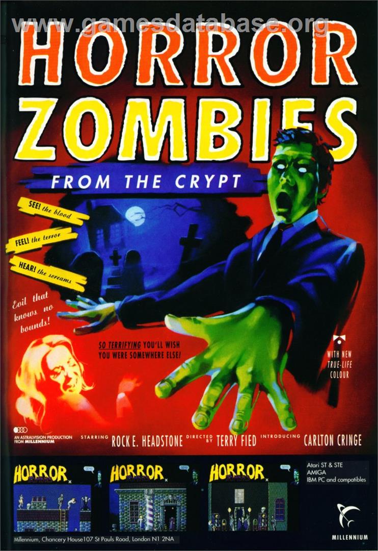 Horror Zombies from the Crypt - Microsoft DOS - Artwork - Advert