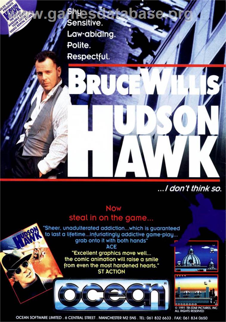 Hudson Hawk - Atari ST - Artwork - Advert
