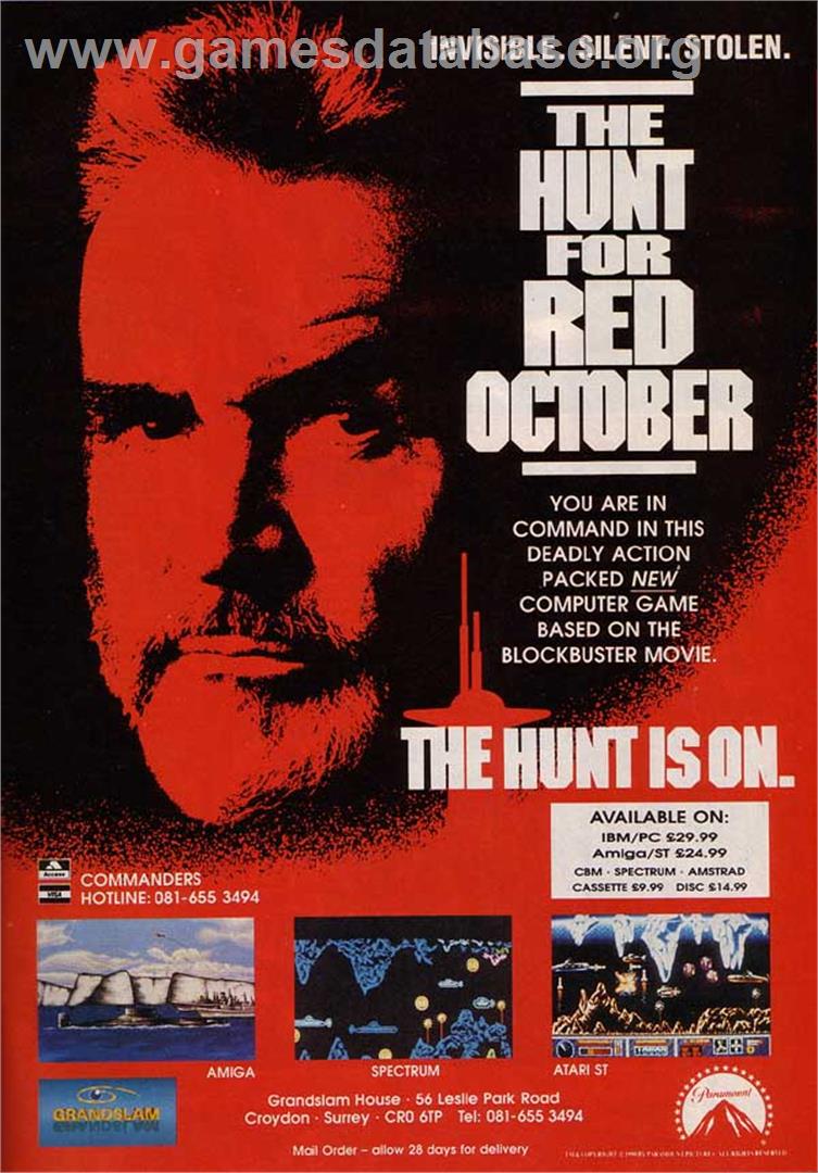 Hunt for Red October - Atari ST - Artwork - Advert