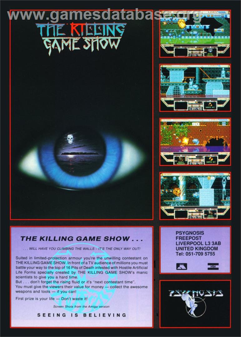 Killing Game Show - Commodore Amiga - Artwork - Advert