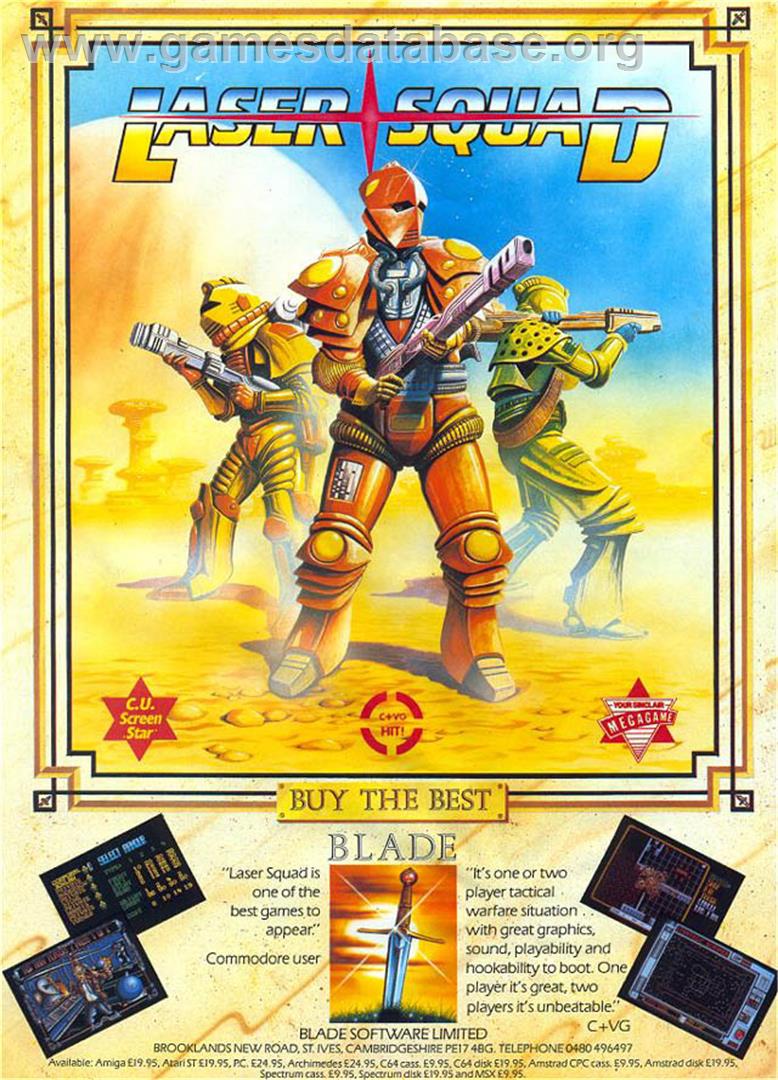Laser Squad - Commodore Amiga - Artwork - Advert