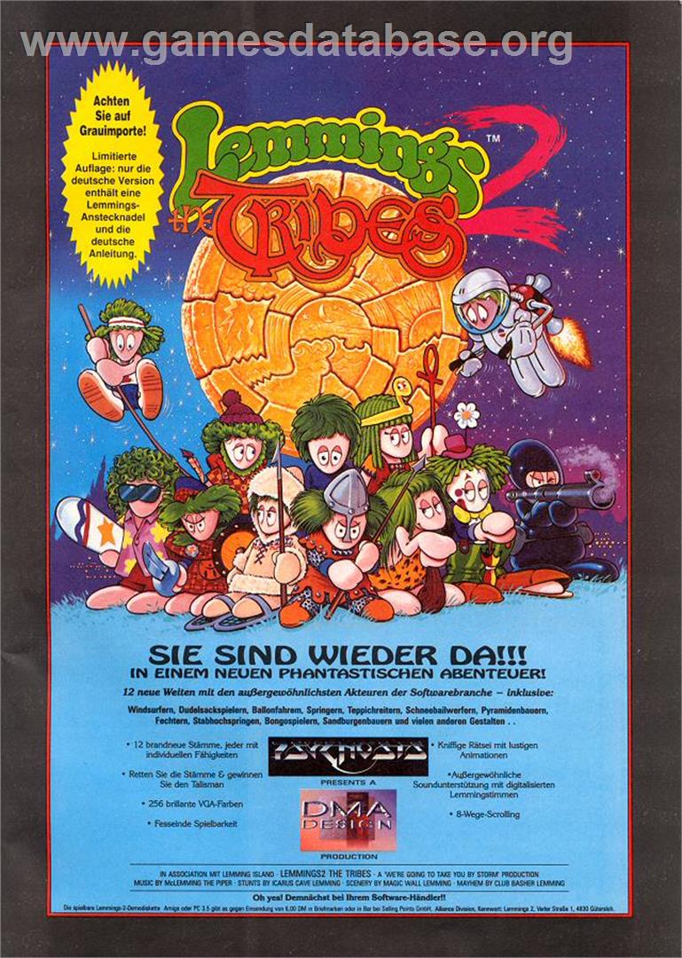 Lemmings 2: The Tribes - Nintendo SNES - Artwork - Advert