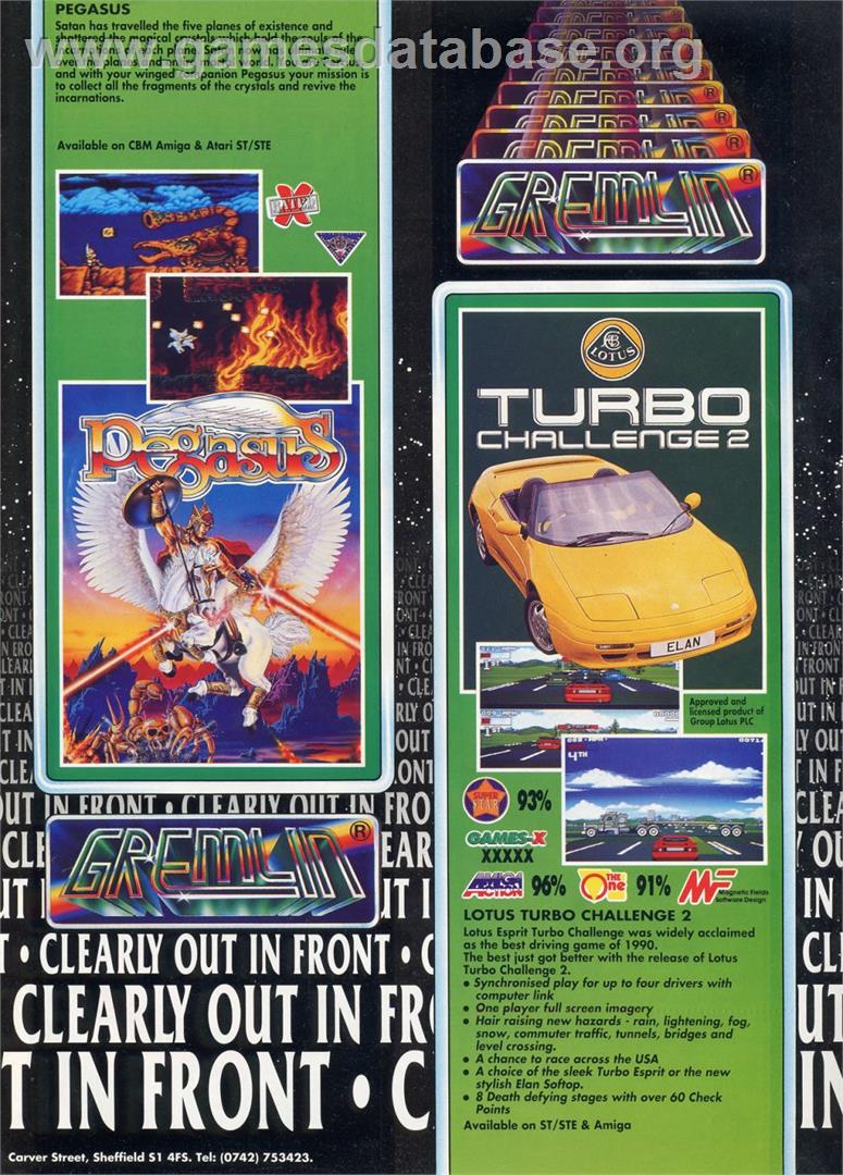 Lotus Turbo Challenge 2 - Sega Genesis - Artwork - Advert