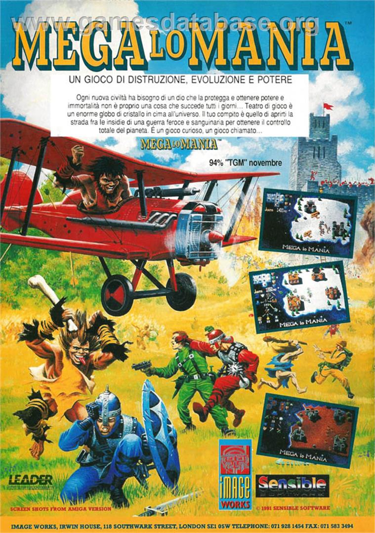 Mega lo Mania - Commodore Amiga - Artwork - Advert