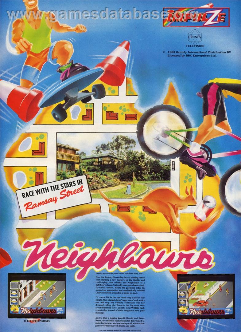 Neighbours - Commodore Amiga - Artwork - Advert