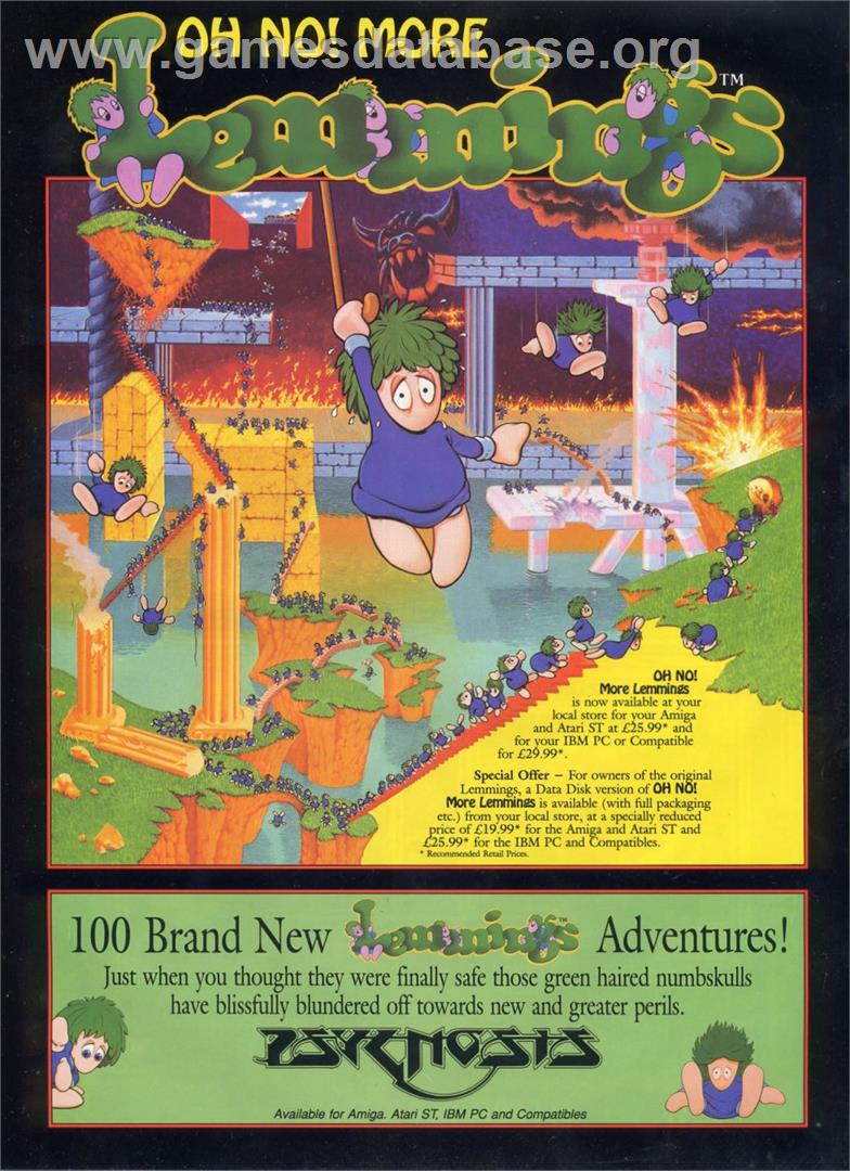 Oh No More Lemmings - Atari ST - Artwork - Advert