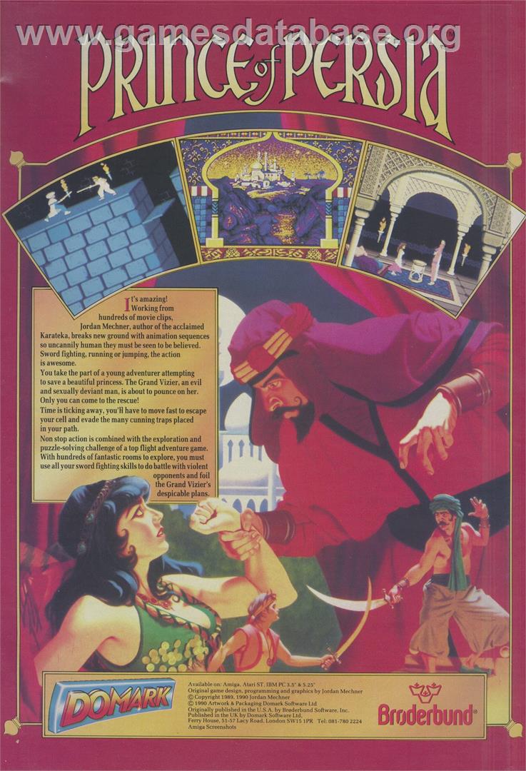 Prince of Persia - Commodore Amiga - Artwork - Advert