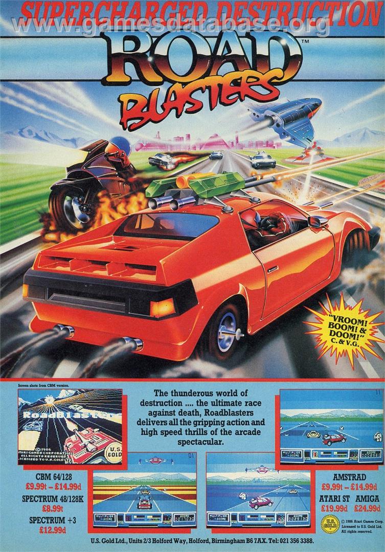 Road Blasters - Atari ST - Artwork - Advert