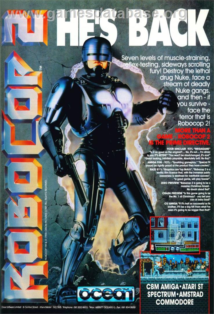 Robocop 2 - Atari ST - Artwork - Advert