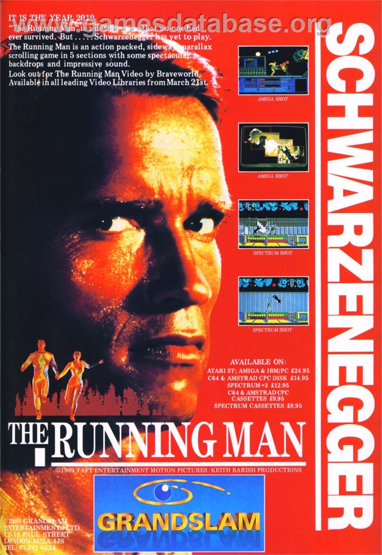 Running Man - Amstrad CPC - Artwork - Advert