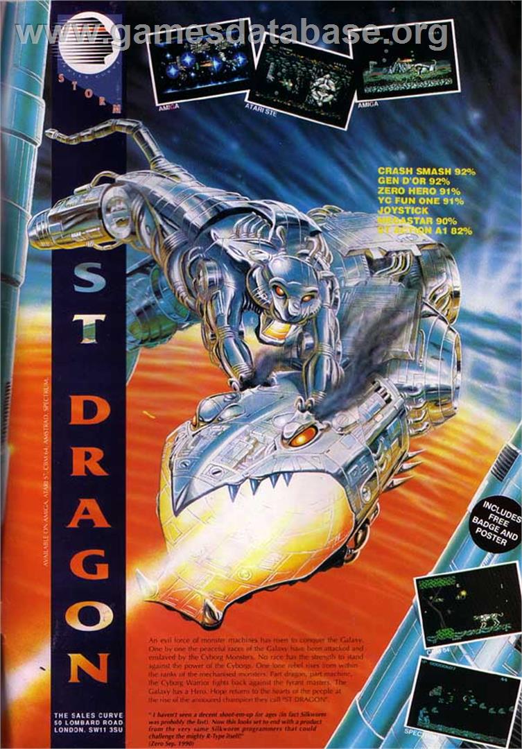 Saint Dragon - Amstrad CPC - Artwork - Advert