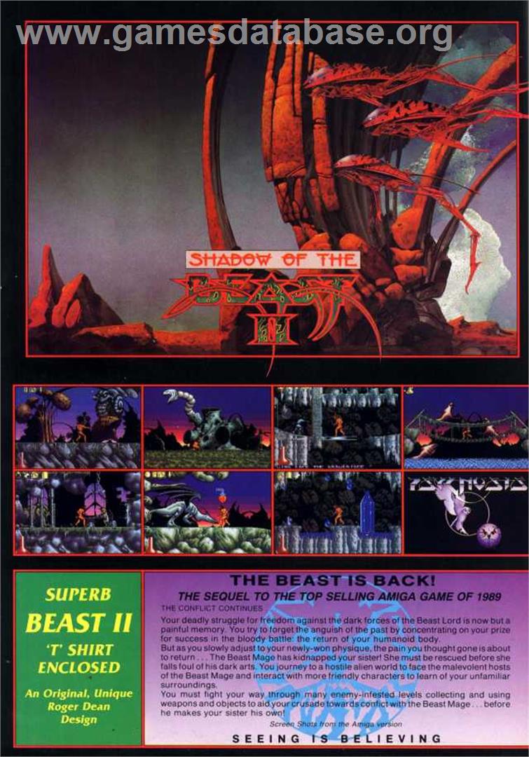 Shadow of the Beast 2 - Sega Genesis - Artwork - Advert