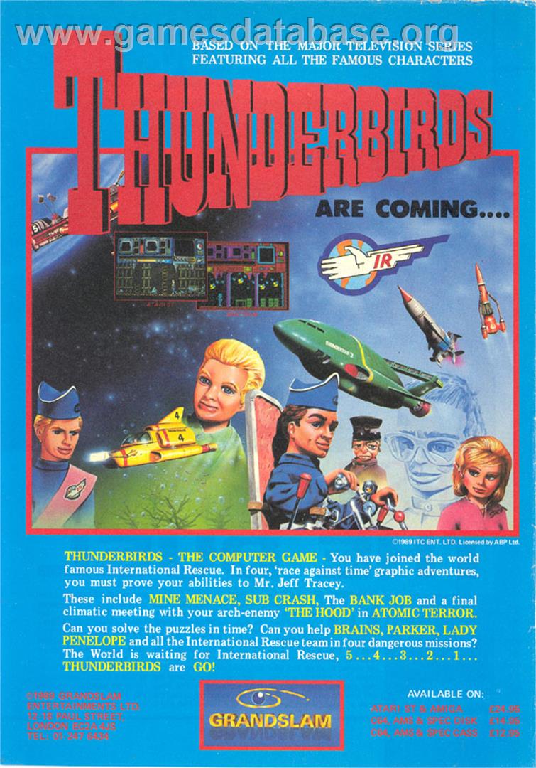 Thunderbirds - Commodore Amiga - Artwork - Advert