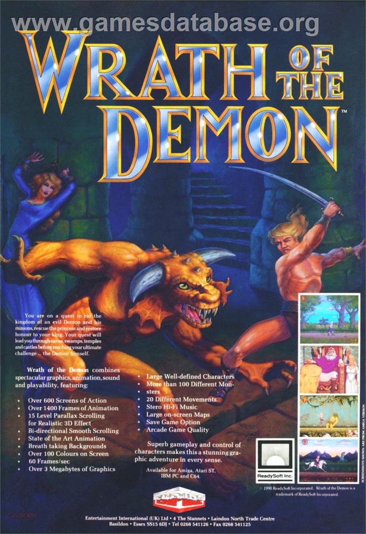 Wrath of the Demon - Microsoft DOS - Artwork - Advert