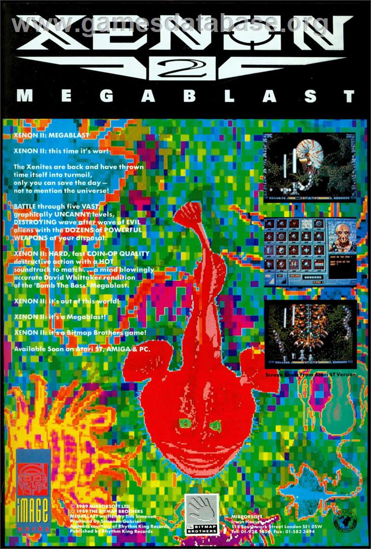 Xenon 2: Megablast - Atari ST - Artwork - Advert