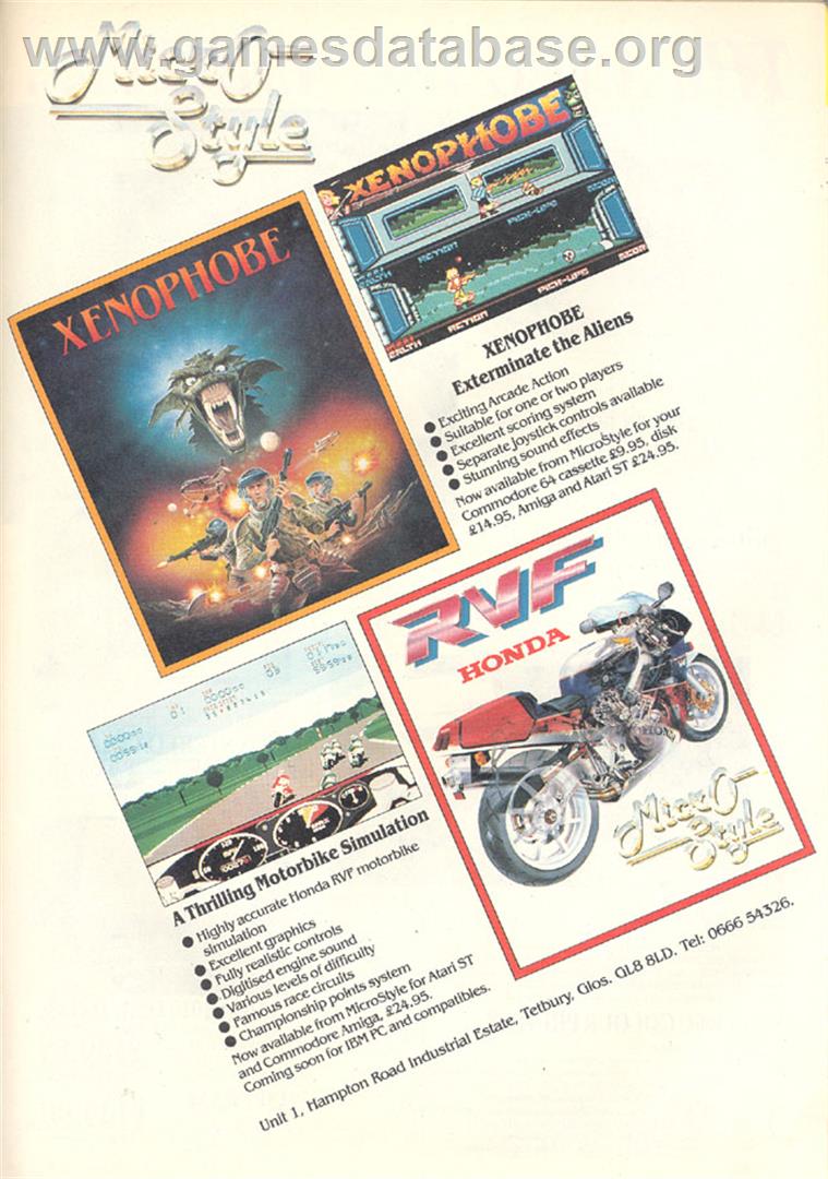 Xenophobe - Atari ST - Artwork - Advert
