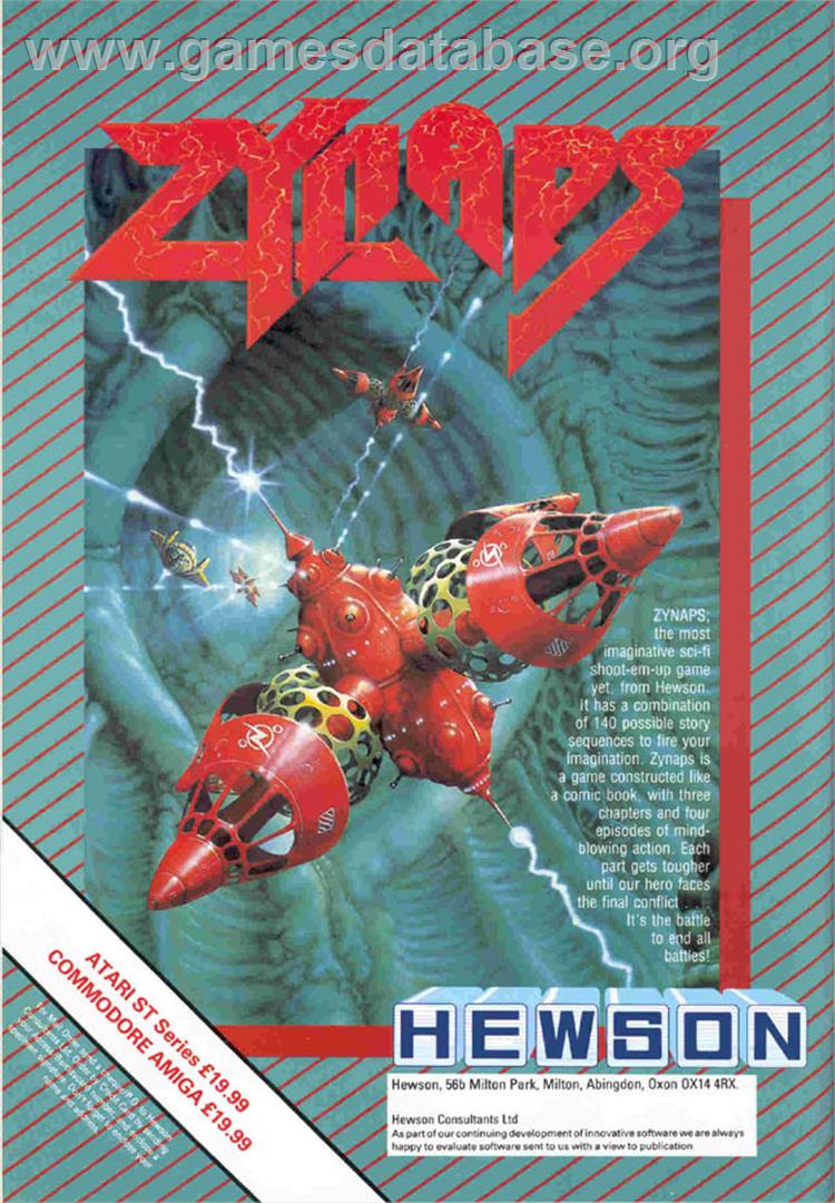 Zynaps - Commodore Amiga - Artwork - Advert