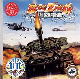 Box cover for Blazing Thunder on the Atari ST.