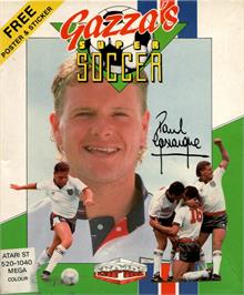 Box cover for Gazza's Super Soccer on the Atari ST.