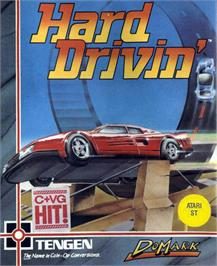 Box cover for Hard Drivin' on the Atari ST.